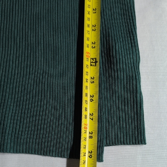 Guess Green Maxi Pencil Skirt with Ribbed Slit - Picture 7 of 8